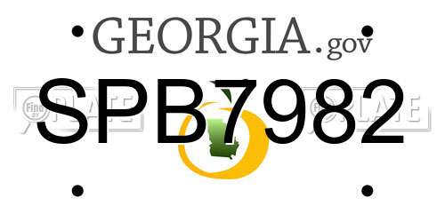 SPB7982 Georgia License Plate