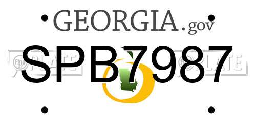 SPB7987 Georgia License Plate
