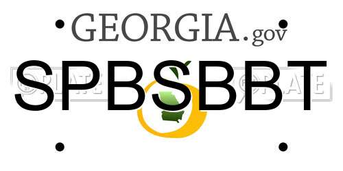 SPBSBBT Georgia License Plate