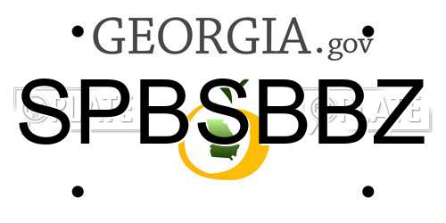 SPBSBBZ Georgia License Plate