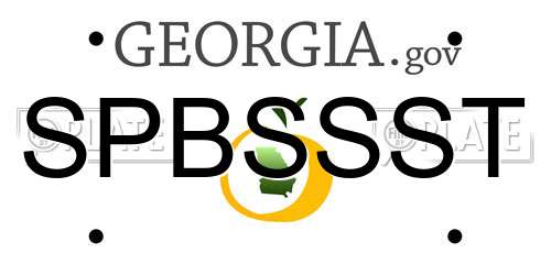 SPBSSST Georgia License Plate