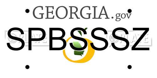 SPBSSSZ Georgia License Plate