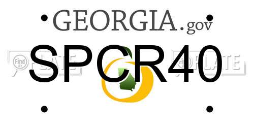 SPCR40 Georgia License Plate