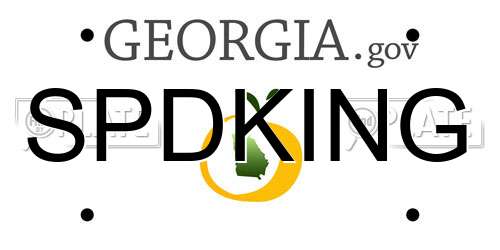 SPDKING Georgia License Plate