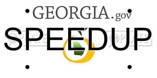 SPEEDUP Georgia License Plate