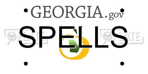 SPELLS Georgia License Plate