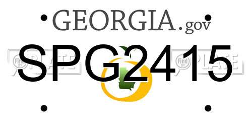 SPG2415 Georgia License Plate