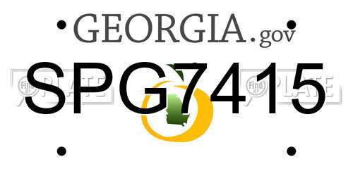 SPG7415 Georgia License Plate