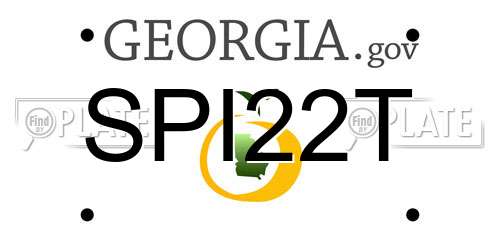 SPI22T Georgia License Plate