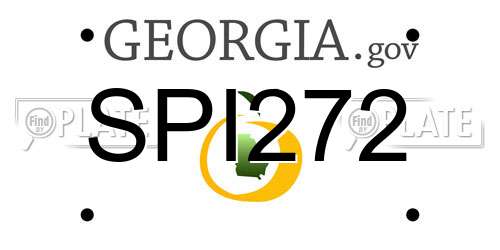 SPI272 Georgia License Plate