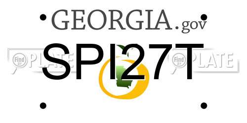 SPI27T Georgia License Plate