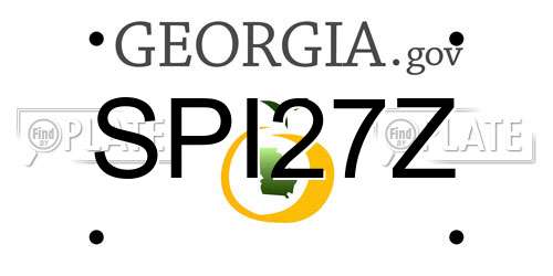 SPI27Z Georgia License Plate