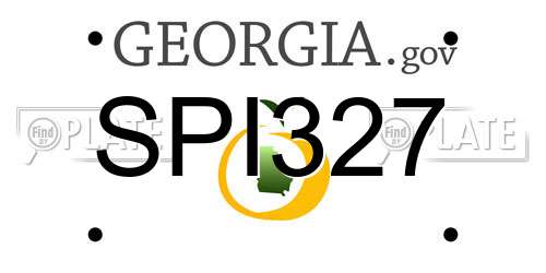 SPI327 Georgia License Plate