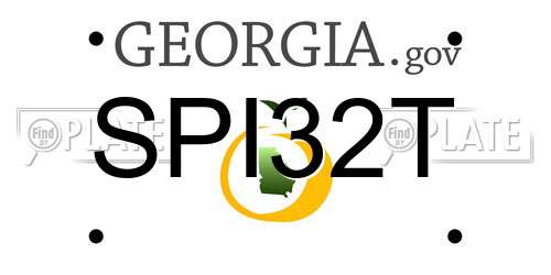 SPI32T Georgia License Plate