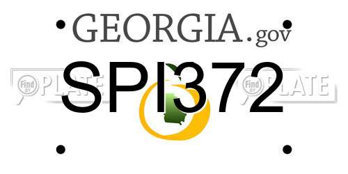 SPI372 Georgia License Plate