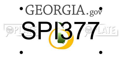 SPI377 Georgia License Plate