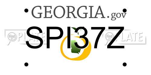 SPI37Z Georgia License Plate