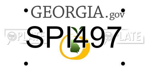 SPI497 Georgia License Plate