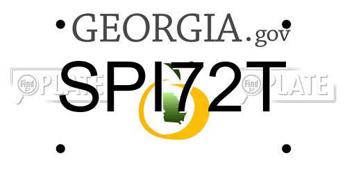 SPI72T Georgia License Plate
