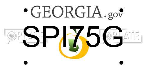 SPI75G Georgia License Plate