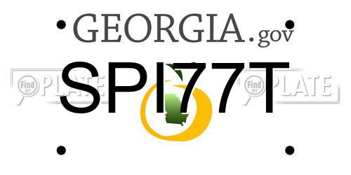 SPI77T Georgia License Plate