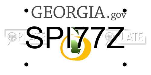 SPI77Z Georgia License Plate