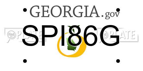 SPI86G Georgia License Plate