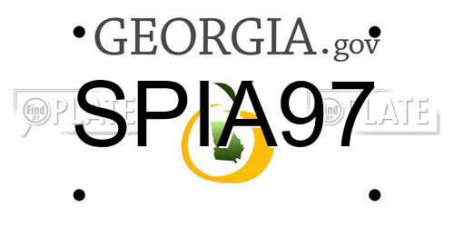 SPIA97 Georgia License Plate