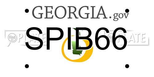 SPIB66 Georgia License Plate