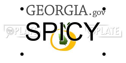 SPICY Georgia License Plate