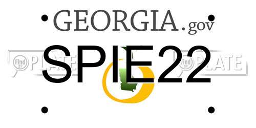 SPIE22 Georgia License Plate