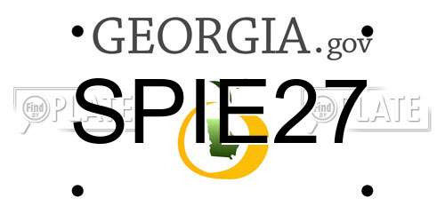 SPIE27 Georgia License Plate
