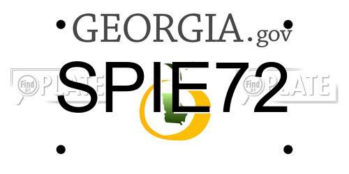 SPIE72 Georgia License Plate