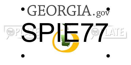 SPIE77 Georgia License Plate