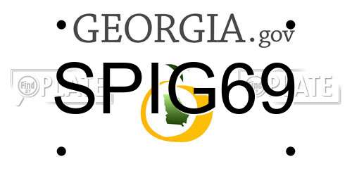 SPIG69 Georgia License Plate