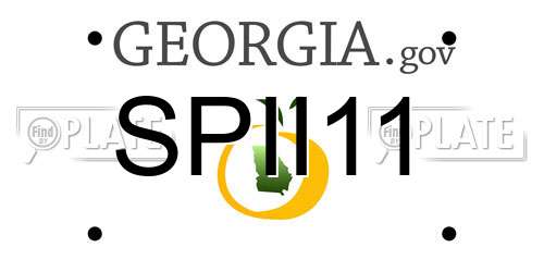 SPII11 Georgia License Plate