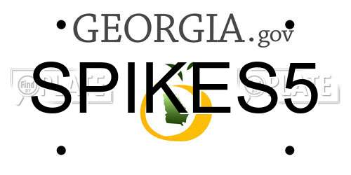 SPIKES5 Georgia License Plate