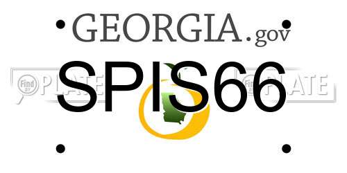 SPIS66 Georgia License Plate