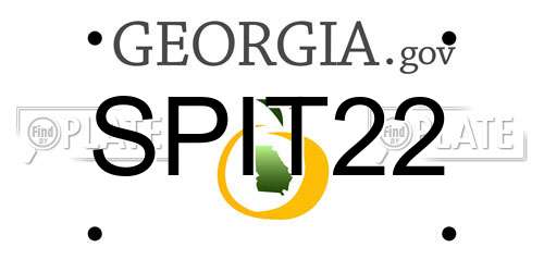 SPIT22 Georgia License Plate