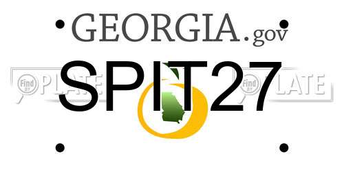 SPIT27 Georgia License Plate