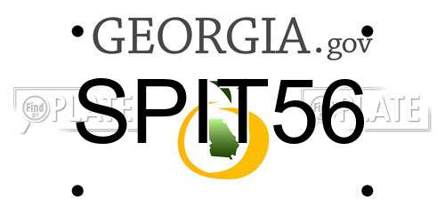SPIT56 Georgia License Plate