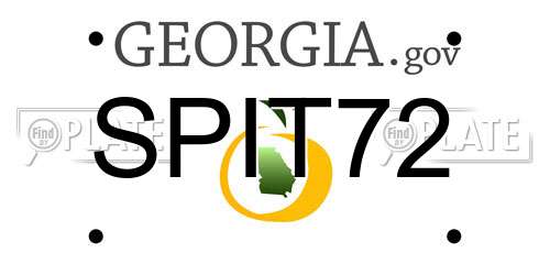 SPIT72 Georgia License Plate