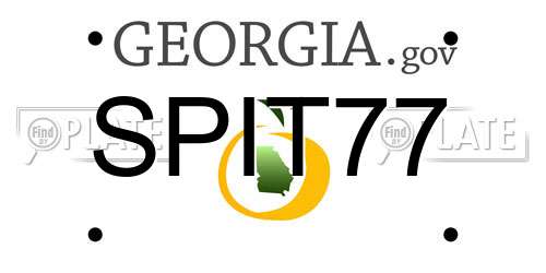 SPIT77 Georgia License Plate