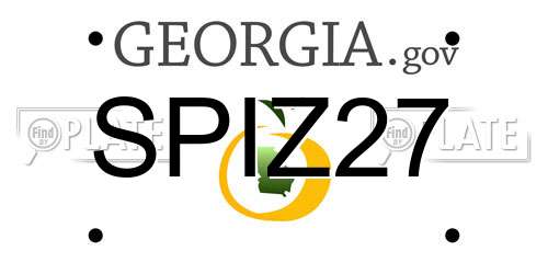 SPIZ27 Georgia License Plate