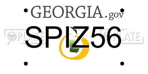 SPIZ56 Georgia License Plate