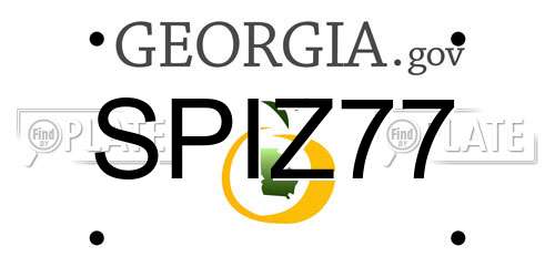 SPIZ77 Georgia License Plate