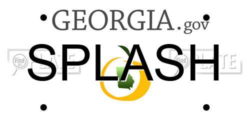SPLASH Georgia License Plate