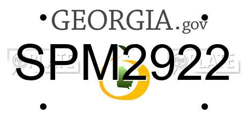 SPM2922 Georgia License Plate