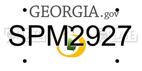 SPM2927 Georgia License Plate
