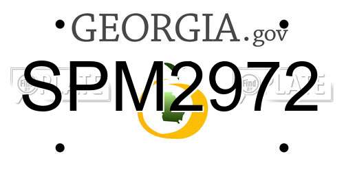 SPM2972 Georgia License Plate